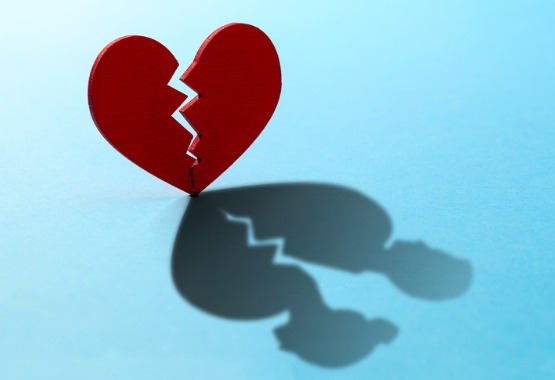 A broken heart, representing a Contested Divorce in Peoria IL