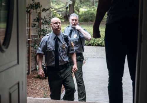 Police officers responding to a call about Domestic Battery in Peoria IL