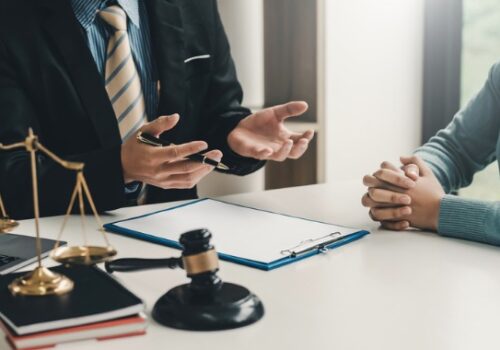 A lawyer and client discuss a case regarding Juvenile Law in Dunlap IL